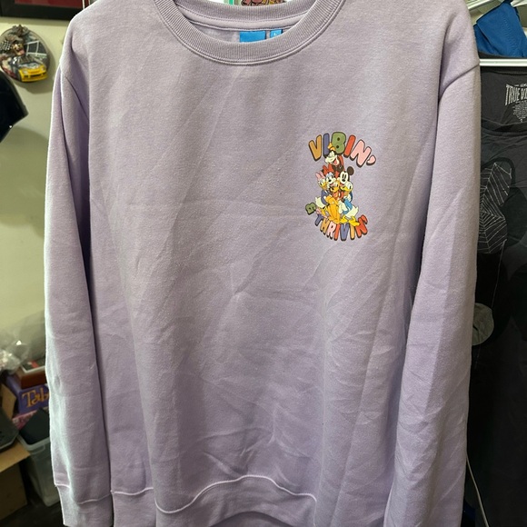 Disney Lavender Sweatshirt with Fun Graphics - Picture 2 of 6